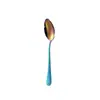 Patrón de Tendencia Nacional de Lujo Accesible Retro Vajilla de Acero Inoxidable Juego de Cinco Piezas Set de Cuchillo, Tenedor y Cuchara Cuchara y Tenedor de Postre Occidentales para Uso Doméstico