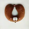 Almohada en Forma de U para Protección del Cuello con Bordado de Shiba Inu y Tiburón para Adultos y Estudiantes, Adecuada para Dormir, Almohada Cervical, Almohada de Viaje Portátil para Viajes Largos