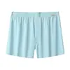 Calzoncillos tipo bóxer para hombre de seda de hielo, frescos de verano, transpirables, corte holgado, talla grande, ropa de dormir para casa