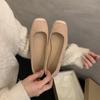 Sapatos de Fada Sapatos Simples Delicados Camurça Boca Rasa Primavera 2024 Novo Solado Plano Macio Slip-On Mais Fácil de Combinar Sapatos de Gorro para Mulheres