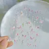 Pegatinas para Uñas Serie Mariposa, Calcomanías de Uñas Coloridas con Luz de Concha, Decoración de Pegamento de Tira de Relieve de Celebridad de Internet al por Mayor