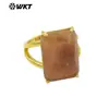 WT-R529 Cristal Natural Transparente Pedra Preciosa Colorida Anel de Ametista Para Meninas Festa Joia Básica para Combinar