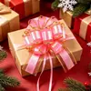 Fita de Tule Colorida Modelo Novo Transfronteiriço 30# de Tamanho Médio com Bordas Douradas, Flor Bola Tridimensional, Fita para Embalagem de Presente de Natal