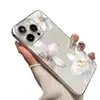 Funda de Teléfono Transparente Sencilla Floral para Samsung S25Ultra S21Fe Magnolia Blanca Protectora Suave de Cobertura Total