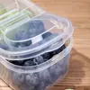 Caixa de frutas doméstica infantil portátil para levar para a escola/trabalho, lancheira para manter a frescura, caixa bento, caixa de armazenamento de plástico transparente para geladeira