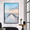 Pintura de Parede Suspensa com Paisagem Escandinava Pintura Decorativa para Entrada de Hotel Apartamento Pintura de Parede para Fundo de Sofá na Sala de Estar com Vista para o Mar Mural de Banheiro