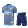 2526 Real Madrid Manga Corta Miami Uniforme de Entrenamiento Adulto Manga Corta Uniforme de Fútbol Transpirable Nápoles Traje de Manga Corta