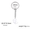 Yiwu pequeña fábrica de rejilla de joyería superventas lindo colgante de conejo saltarín llavero de acero inoxidable 304