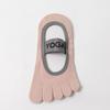 Calcetines de Yoga de Cinco Dedos para Mujer, Calcetines de Algodón Antideslizantes Absorbentes de Sudor de Cinco Dedos, Calcetines para el Piso, Calcetines para Práctica de Baile, Calcetines Tipo Mocasín para Pilates de Mujer