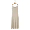 Conjunto de Chal y Vestido Largo Francés para Mujer Tallas Grandes Runchi 9468 Estilo Zen Relajado Vestido Largo tipo Camisola de Punto de Lyocell