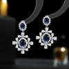 Pendientes de plata s925 con aguja, ligeros, de lujo y de alta calidad, con incrustaciones de circonitas y gotas de agua brillantes, accesorios para vestidos de novia y banquetes.