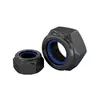 Tuerca de seguridad de acero inoxidable 304 negra, tapa hexagonal de nylon anti-deslizante para tornillo M4M5M6M8M10