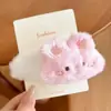 Grampo de Cabelo Urso de Pelúcia para Mulheres 2025 Novo Outono e Inverno Franja Lateral Presilha Pato Fofo Grampo Simples de Peça Única