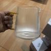 Conjunto de Bule de Vidro Borossilicato Alto, Resistente ao Calor, Design de Listras Verticais, Filtro de Aço Inoxidável, Fogão Elétrico de Cerâmica, Uso Doméstico Moderno Minimalista