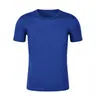 Camiseta de Seda de Hielo de Secado Rápido de Color Puro de Manga Corta para Hombre con Logo Impreso Camiseta Cultural Publicitaria para Hombre Camiseta de Cuello Redondo para Hombre Ropa de Trabajo