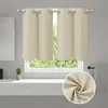 Cortina corta de alta precisión transfronteriza con perforaciones, cortina de cocina blackout, protección solar, cortina pequeña, producto terminado, entrega spot Temu