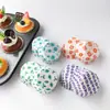 Base Xue Mei Niang Desechable Papel Aceite Portapapeles Pastel Pequeño Crema Ligera Taza Mafen Molde para Hornear Resistente a Altas Temperaturas Portapapeles