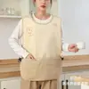 Delantal de cocina para el hogar, impermeable y a prueba de aceite, para limpiarse las manos, para vacaciones, sin mangas, para catering y cocina, ropa de trabajo de alta gama.