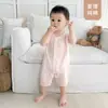 Mameluco de Bebé Verano Manga Corta Delgado Sin Huesos Bata Traje para Gatear Recién Nacido Algodón Puro Categoría A Traje para Aire Acondicionado Pijama