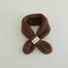 Cachecol de bebê para outono e inverno cachecol de lã tricotado para crianças com cruz no pescoço à prova de vento cachecol quente para bebês meninos e meninas