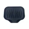 Plato para jabón de silicona de venta caliente, bandeja para fregadero con drenaje, antideslizante, diseño simple, abertura de drenaje grande, antideslizante