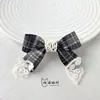 Otoño e Invierno Elegante Clásico Cuadros Lazo Tela Accesorios Bolsos y Zapatos DIY Accesorios de Flores Leggings Accesorios de Ropa