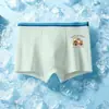 Roupa Íntima Masculina de Malha de Seda Gelada, Boxer Respirável Fino de Verão com Estampa de Desenho Animado para Crianças Maiores, Boxer Curto para Estudantes