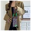 Estilo Ins Capinha de Celular Portátil com Cordão para iPhone15promax para Apple 14 Roxo Capinha Macia de Flor Resistente a Quedas