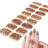 Adesivos de Unha em Gel Personalizados Zhengxiang Estampa de Leopardo Europeia e Americana Olho de Gato Brilho Luz UV Adesivos de Unha Meio Cozidos À Prova d'Água