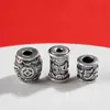 Accesorios de Joyería de Plata Pura 999 con Cuentas Redondas Grabadas con el Mantra de Seis Palabras, Cuentas Espaciadoras, Cuentas para Cintura, Cuentas de Barril, Cuentas Sueltas para Bisutería DIY