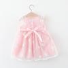 1068 ropa infantil de comercio exterior al por mayor verano nuevo niñas falda de encaje sin mangas falda de gasa con lazo para niños falda de princesa