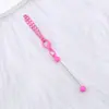 Llavero de cadena mini DIY, llavero de cadena colgante para bolsa de varilla con cuentas creativas, llavero de metal colorido en stock