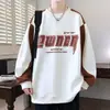 Sudadera Huamian Cuello Redondo para Hombre Primavera y Otoño 2025 Talla Grande Adolescentes Estudiantes de Secundaria Marca de Moda Tops Mangas Largas Holgados