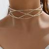 Collar Europeo y Americano Exagerado de Geometría Irregular Punk Metal Collar Estilo Coreano Simple Collar de Cuello Cadena de Cuello para Mujer