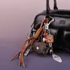 Estilo Ins Série Miu Bolsa da Moda Pingente Acessório de Corda Trançada Chaveiro de Carro Atacado