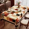 Mantel Nuevo Estilo Americano 2026, Impermeable, Resistente al Aceite, No Requiere Lavado, Lujo Ligero, Sensación de Alta Gama, Rectangular, Mantel para Mesa de Comedor que Mejora el Ambiente