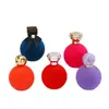 Botella de Perfume de Vidrio Flocado 100ml Botella Pequeña Recargable de Vidrio Transparente Botella con Atomizador Vacía al por Mayor Botella Vacía con Tapa de Perfume Flocada