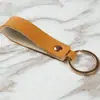 LLAVERO de Cuero con LOGOTIPO Holder Simple de PU para Llaves Llavero de Metal Llavero de Cuero Personalizado