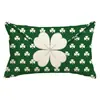 Calle irlandesa transfronteriza. Funda de almohada de lino con estampado de trébol del Día de San Patricio funda de almohada de césped de la suerte para sofá