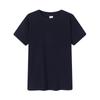 Camiseta de Hombro de Manga Corta para Mujer con Cuello Redondo Francés Verano Color Sólido Corta Elástica Ajustada Estilo Spice Girl Top Corto Ajustado para Mujer