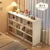 Estante de Livros Armário Divisória de Cabeceira Rack de Armazenamento de Chão Armário de Grade Lateral para Quarto Armazenamento Armário de Oito Compartimentos Armário de Armazenamento