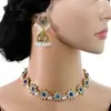 Set de Joyería de Lujo Transfronterizo Europeo y Americano con Forma de Gota de Agua, Exagerados Pendientes de Perla y Collar de Circonita Estilo Vintage de Corte al por Mayor