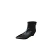 Botas de Cano Curto Estilo Novo Outono/Inverno 2026 Bico Fino Salto Anabela Emagrecedoras Moda Francesa Sexy Deslumbrantes Celebridade da Internet em Preto e Damasco