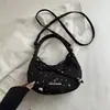 Bolsa de Mão Tendência com Laço para Mulheres, Estilo Coreano Nicho Versátil Bolsa Nuvem, Bolsa de Ombro Transversal Fashion