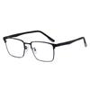 H17007 marco de cejas retro de medio aro gafas de lectura marco de gafas para cara grande gafas planas marco de gafas de metal estilo mismo que el Libro Rojo