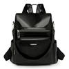 Mochila Texturizada de Cuero PU Suave de Gran Capacidad Nueva Transfronteriza Bolsa de Mujer Antirrobo Simple Bolsa de Viaje Ligera Mochila Escolar Casual