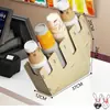Prateleira para copo de milk tea Separador de copos copo de cerveja madeira escova de dentes japonesa copo canudo Bancada tipo extração