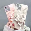Fábrica de Capas para Celular Pintada Nova Design Florido Colorido Tridimensional iPhone16Pm High-End Capa de Vidro Feminina Atacado