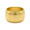 Anillos metálicos para servilletas más vendidos transfronterizos para mesas de hotel, cierres para servilletas con textura mate, anillos dorados simples para servilletas al por mayor
