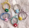 Elástico de Cabelo Flor de Argila Macia com Cor Contrastante Estilo Coreano, Scrunchie Doce Colorido Fofo para Mulheres, Alta Elasticidade, Sem Danos ao Cabelo, Elástico de Cabelo, Borracha, Acessórios de Cabelo